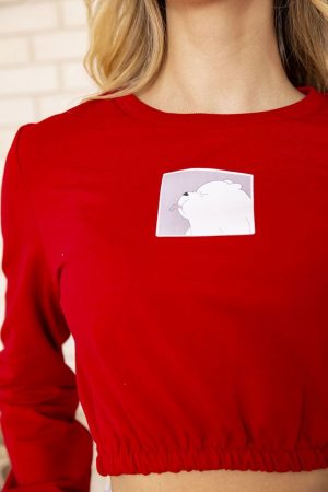Свитшот женский 119R492 цвет Красный 4
