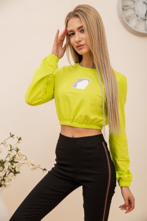 Свитшот женский 119R492 цвет Салатовый 2