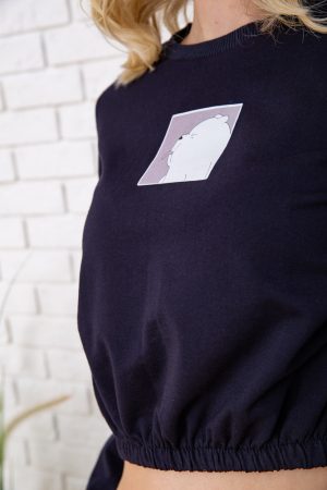 Свитшот женский 119R492 цвет Темно-синий 4