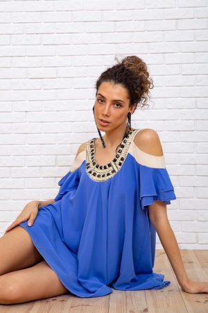 Туника 167R759 цвет Голубой