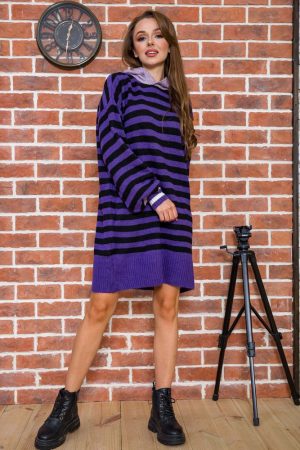 Туника женская 131R19006 цвет Фиолетово-черный 1