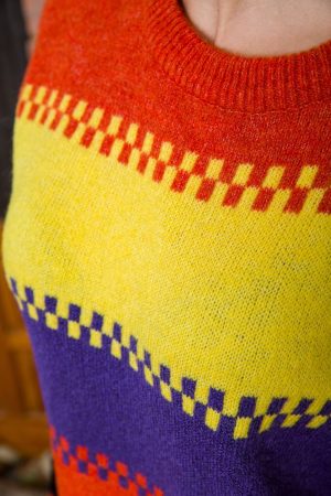 Туника женская 131R19007 цвет Оранжево-фиолетовый 5