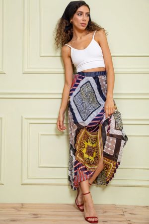 Юбка 131R133594 цвет Синий 1