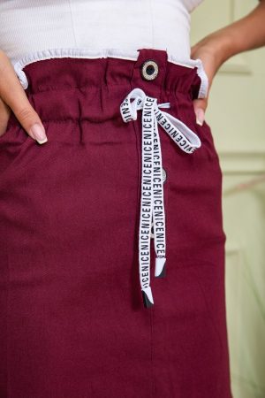 Юбка женская 119R310 цвет Бордовый 4